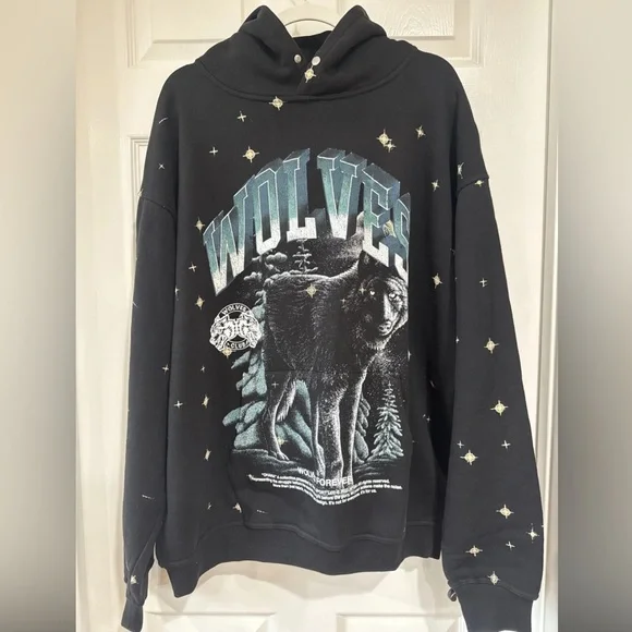 Darc Sport Wolves Club 2023 Ohana Tour 289/1000 Men's XL Hoodie Black EUC - Picture 1 of 9